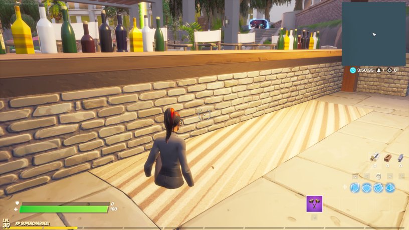 Beach ball location at the bar in Fortnite