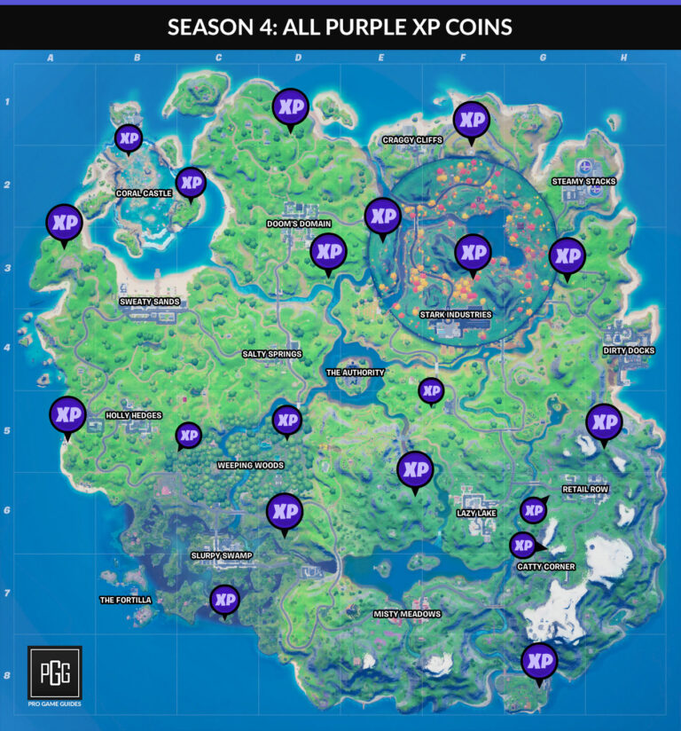 Fortnite Season 4 XP Coins Locations - Maps for All Weeks! - Pro Game ...