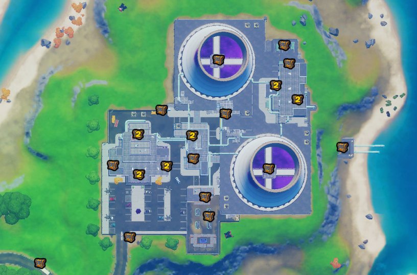 Fortnite Steamy Stacks chest locations map