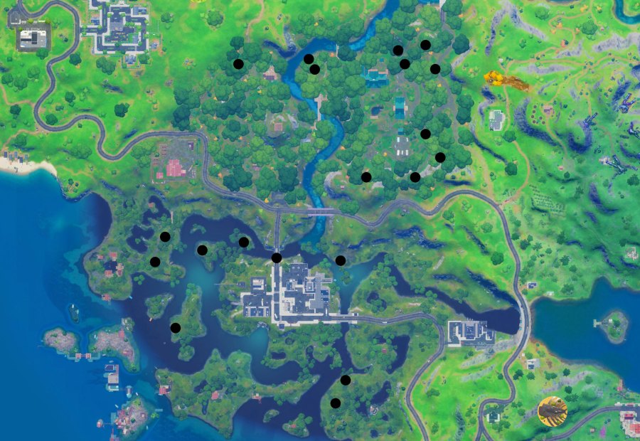 Wolverine spawn location map in Fortnite