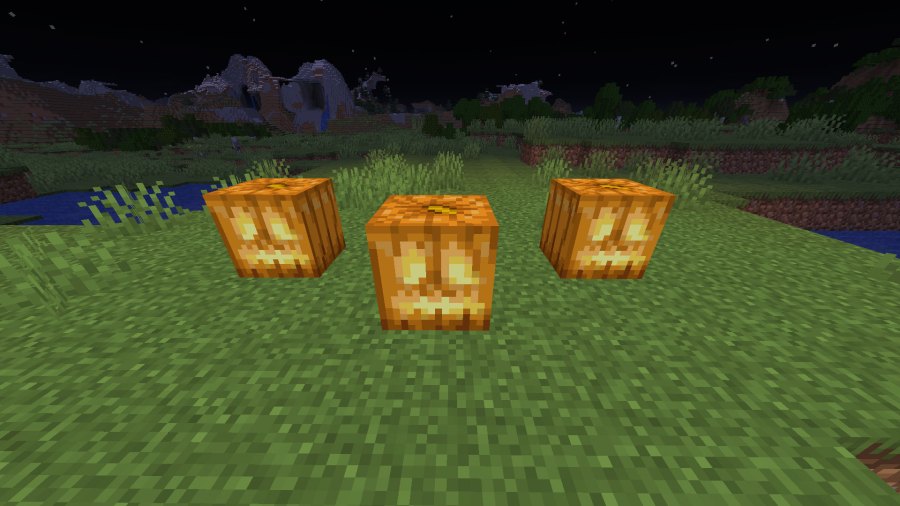 Jack o' lanterns in Minecraft