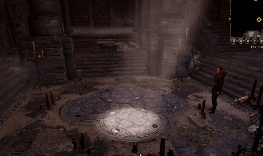 A screenshot of Baldur's Gate showing off the Moon Puzzle