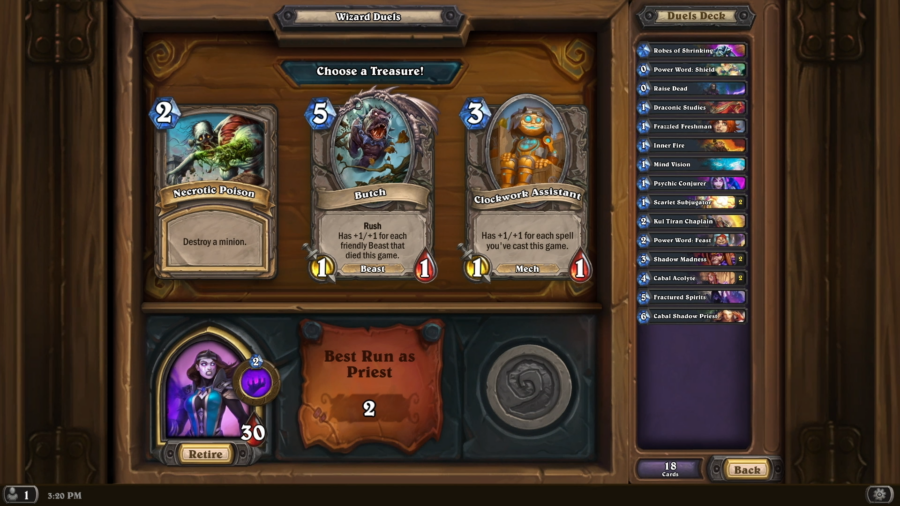 duels decks hearthstone