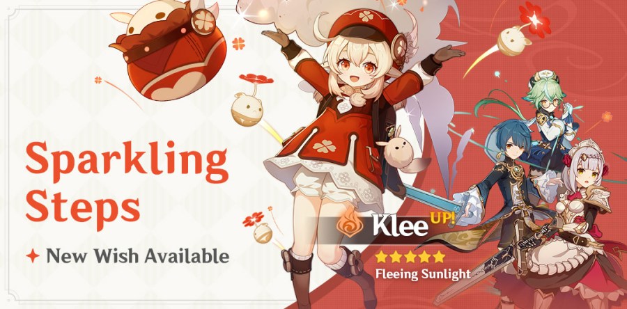 A picture of the new Klee Event Wish Banner called Sparkling Steps