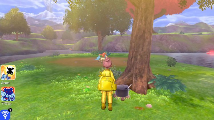 A screenshot of the Crown Tundra showing the location of where Legendary Pokémon Keldeo