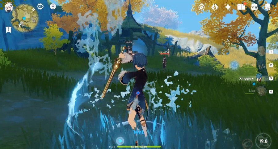 A screenshot of Xingui in game in Genshin Impact.