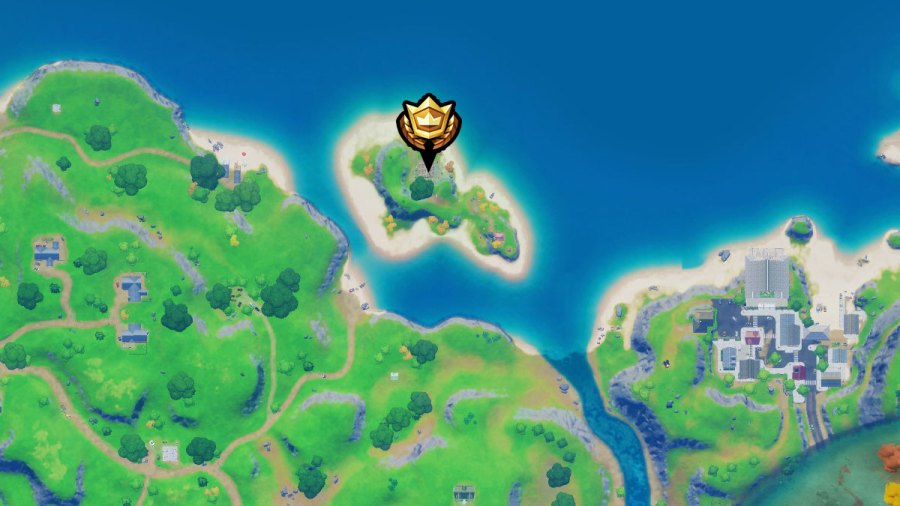 Fishing hut location in Fortnite map