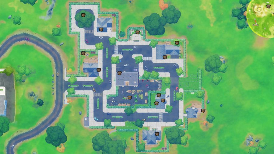 Fortnite Holly Hedges chest map