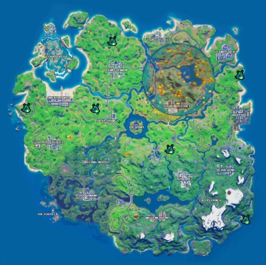 Witch Shack locations map