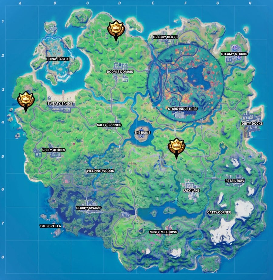 Fortnite Witch's Hut Location map