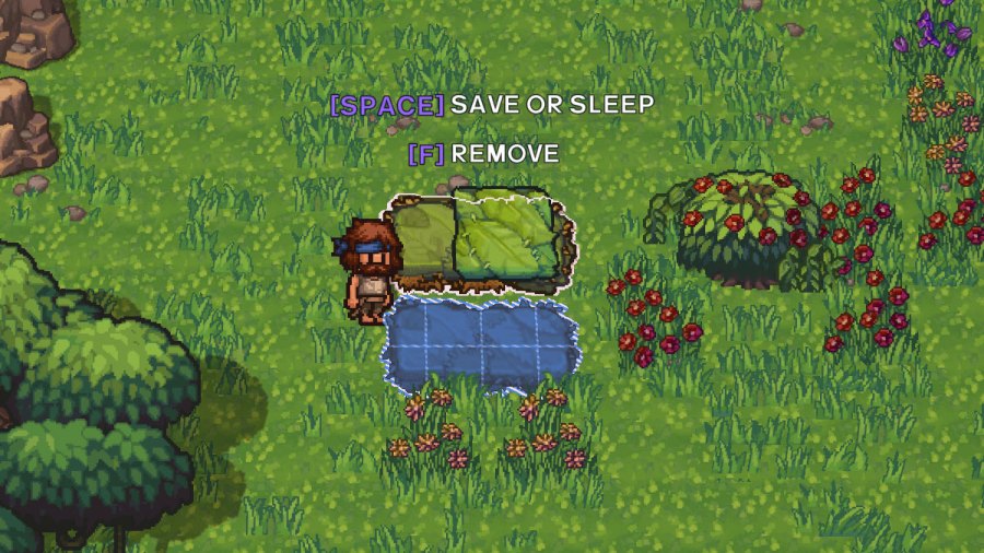 A placed bed in The Survivalists