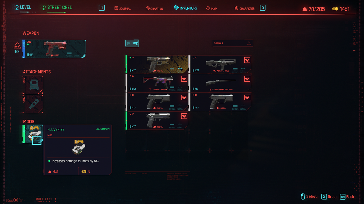 How to equip weapon attachments in Cyberpunk 2077 Pro Game Guides