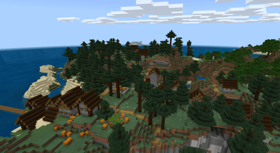 A Taiga Village in Minecraft.
