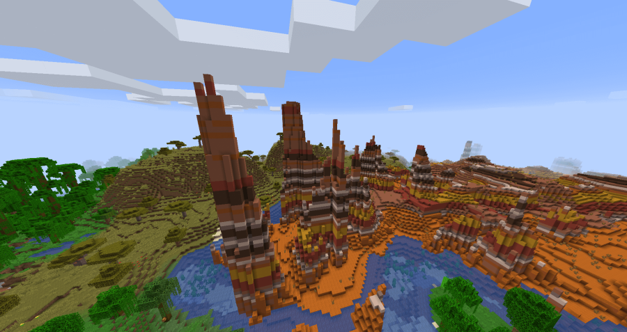 Minecraft Eroded Badlands Biome.