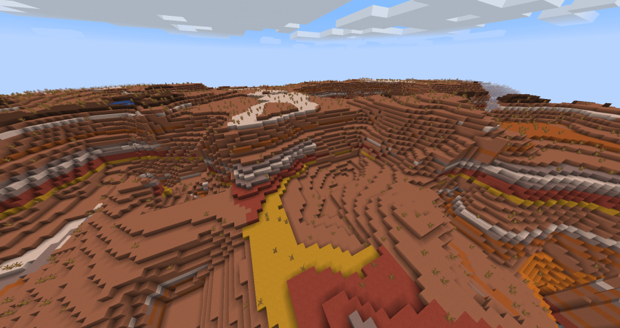 Minecraft Modified Badlands Plateau Biome.