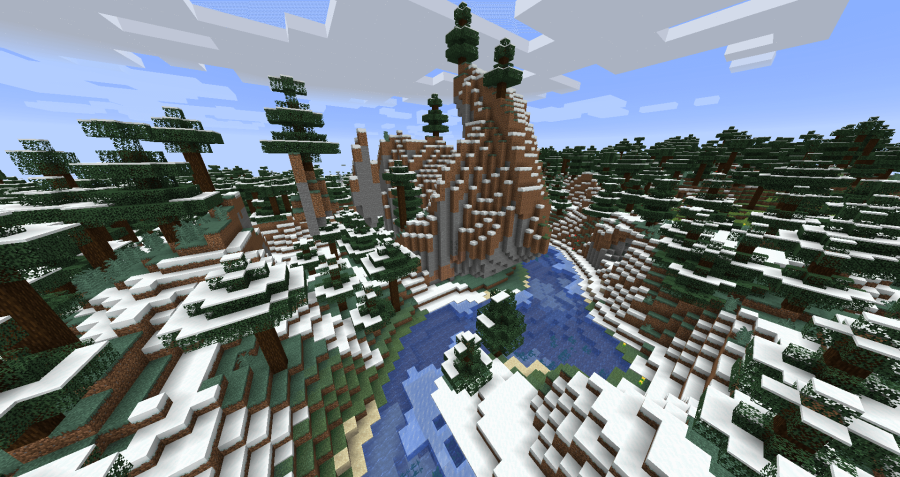 Minecraft Snowy Taiga Mountain Biome.