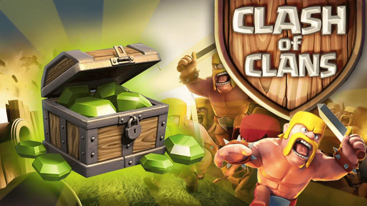 Clash of Clans gem promo image.