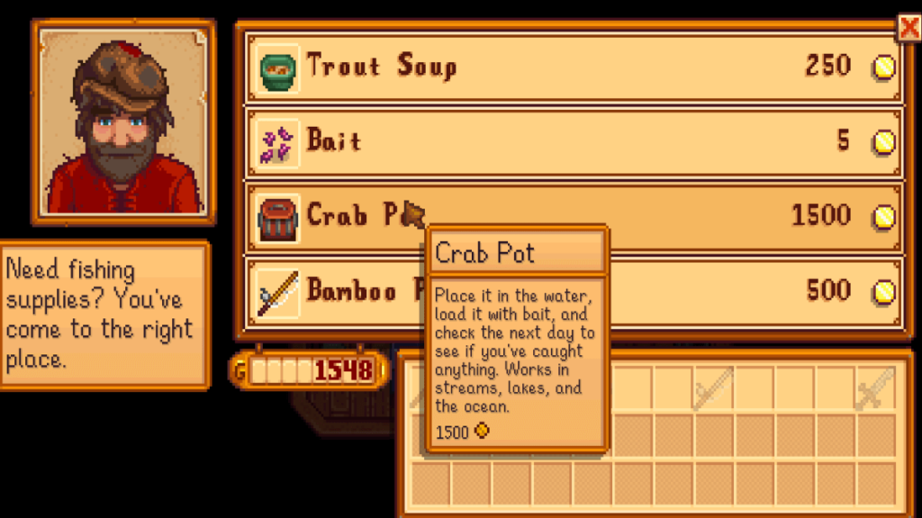 How to put bait in a crab pot in Stardew Valley - Pro Game Guides