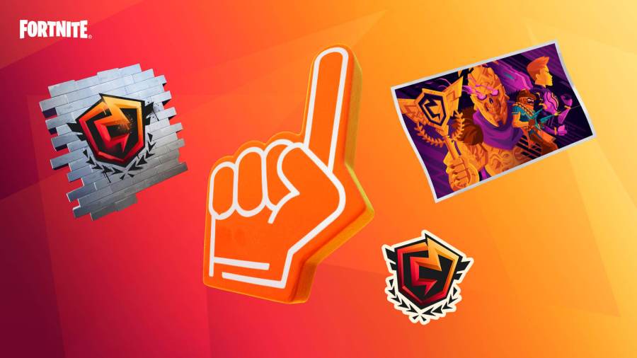 A picture showing off the Twitch Drops cosmetic goodies you can earn from watching the FNCS stream on Twitch