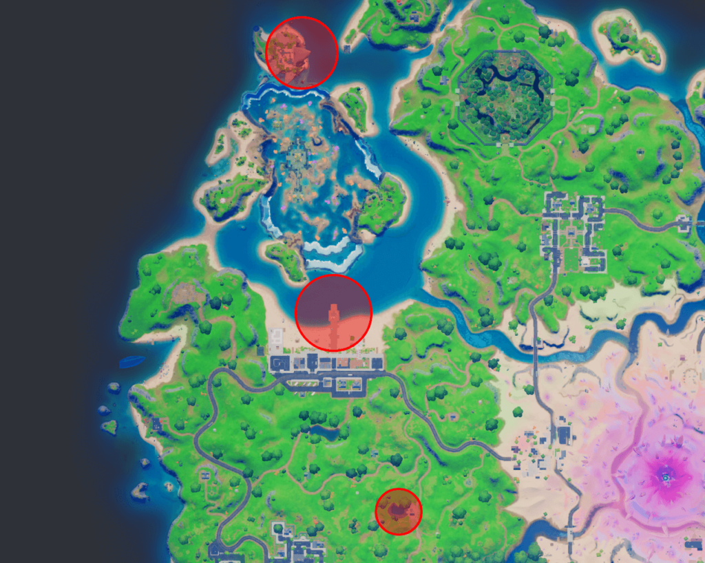 How to Blow up Fishing Holes at Sharky Shell, Sweaty Sands, or Flopper Pond Fortnite Chapter 2