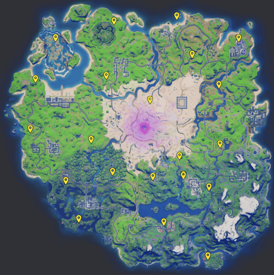 A screenshot from Fortnite showing where the IO Guards spawn