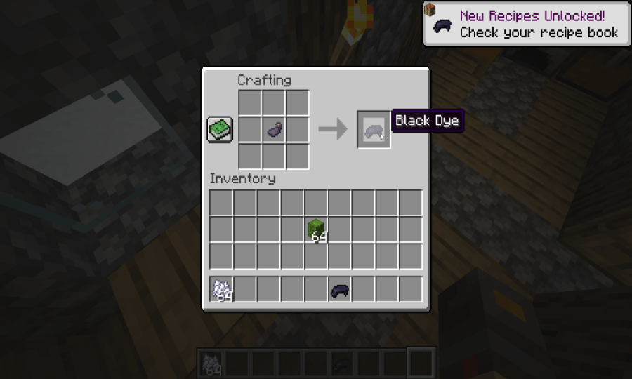 Minecraft how to make black dye