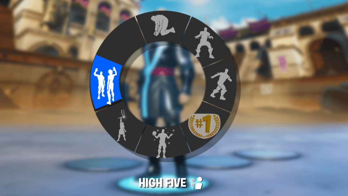 Featred image of the emote wheel in Fortnite.