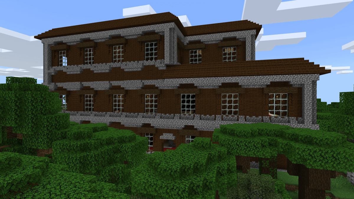 Лесной особняк. Лесной особняк в МАЙНКРАФТЕ. Minecraft особняк разбойников. Woodland Mansion. Лесной особняк разбойников в МАЙНКРАФТЕ.