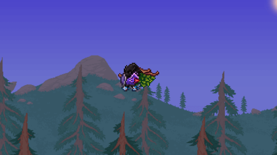 Showing off Leaf Wings in Terraria