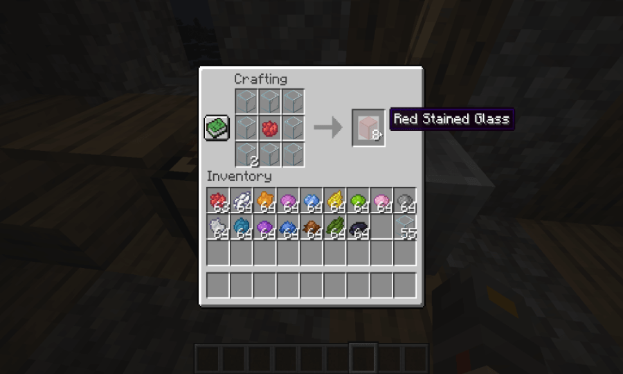 How to make Red Stained Glass in Minecraft