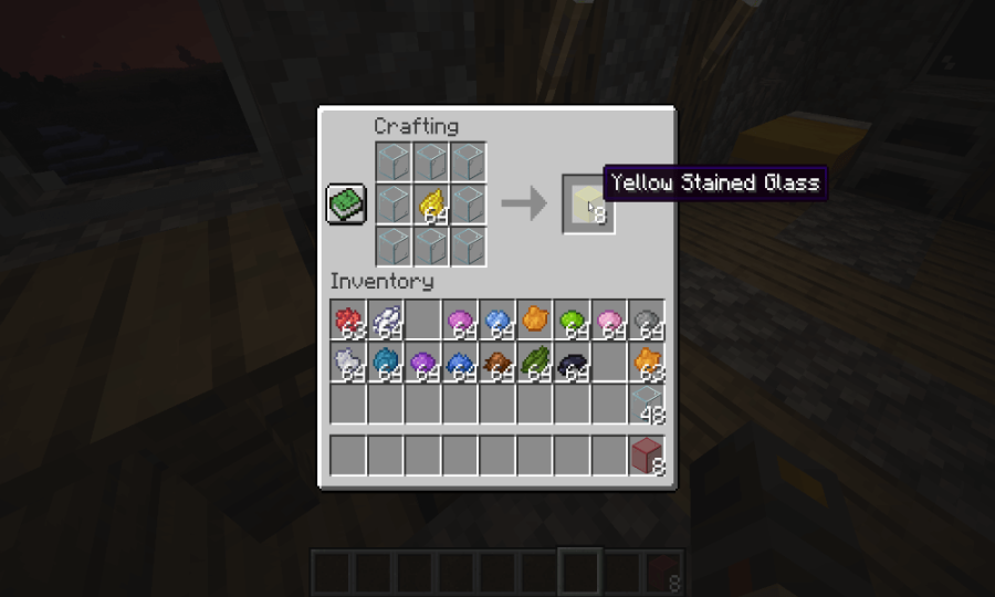How to make Yellow Stained Glass in Minecraft