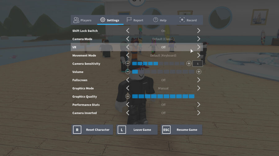 roblox vr controls