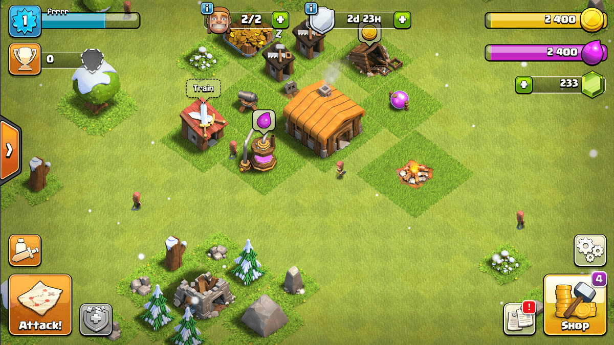 A full screenshot of Clash of Clans.