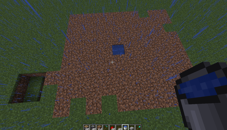 A screenshot of the water placed on the melon farm.