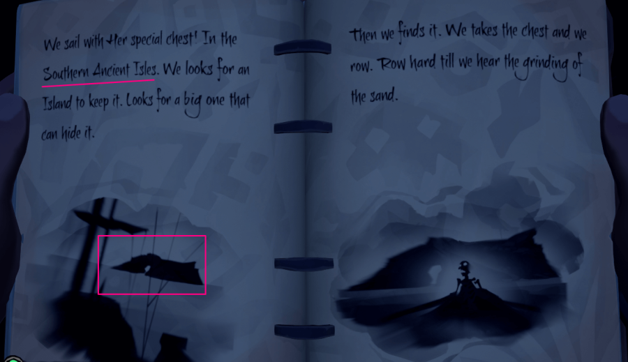 An example of where to find the key in The Cursed Rogue.