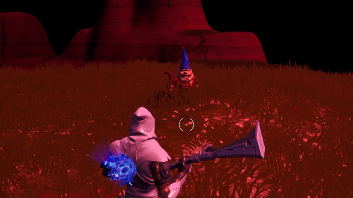 A Fortnite Gnome on an ominous map.