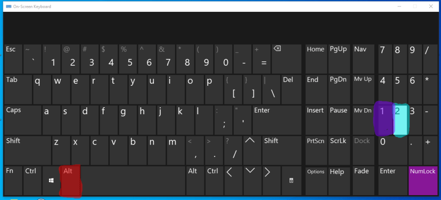 The keyboard buttons to make the § symbol.