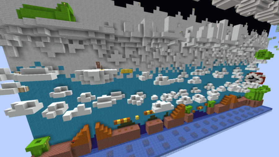 Скриншот карты паркура Minecraft.