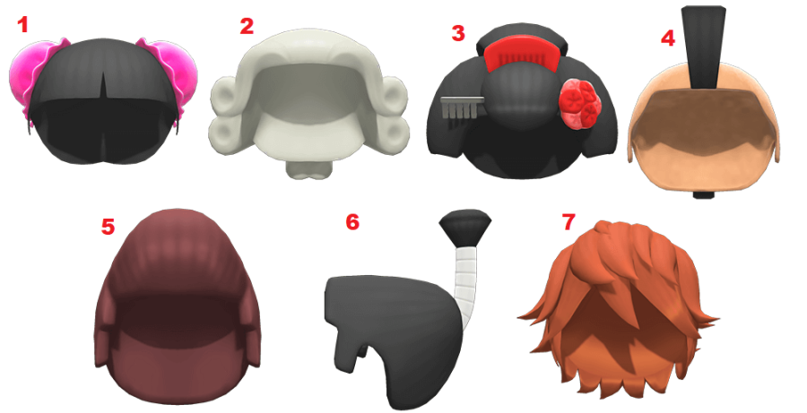 All the wigs in Animal Crossing: New Horizons.
