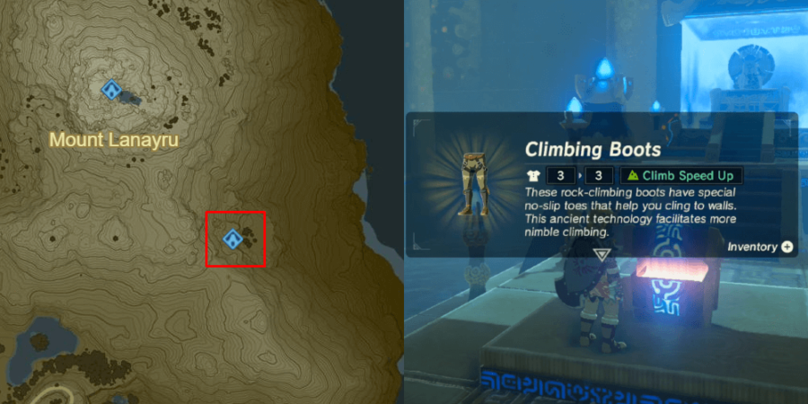 zelda breath of the wild climbing gear