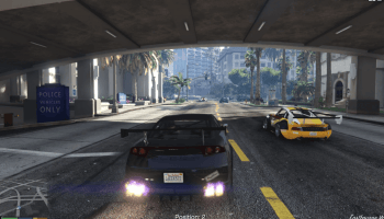 A race about to start in GTA V.