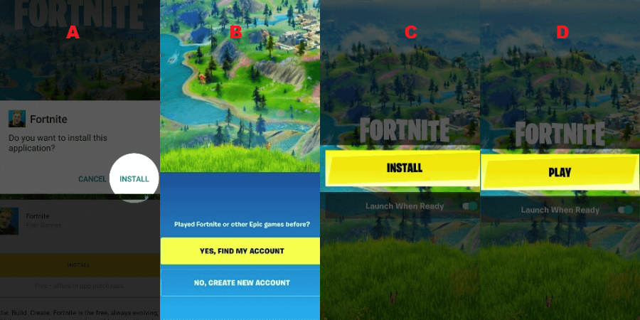 Step 2 to install Fortnite on Android.