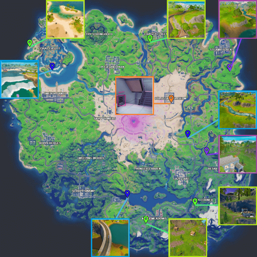 Fortnite Chapter 2 Season 5 Xp Coins Locations Pro Game Guides