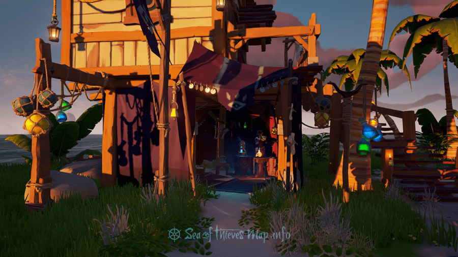 Screenshot of an Order of Souls tent in Sea of Thieves.