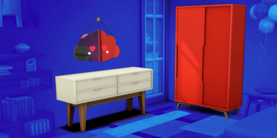 The bedroom set included in the Sims anniversary update.