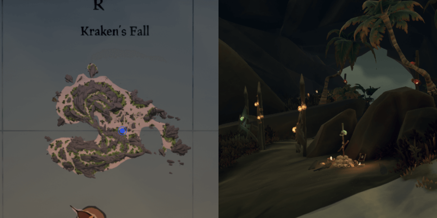 The Cursed Rogue Journal location on Krakens Fall.
