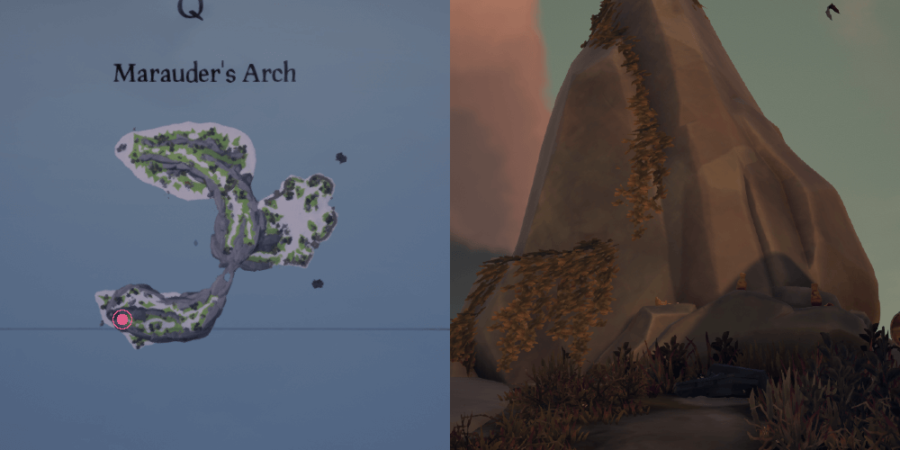 The Enchanted Lantern's location on Marauder's Arch.