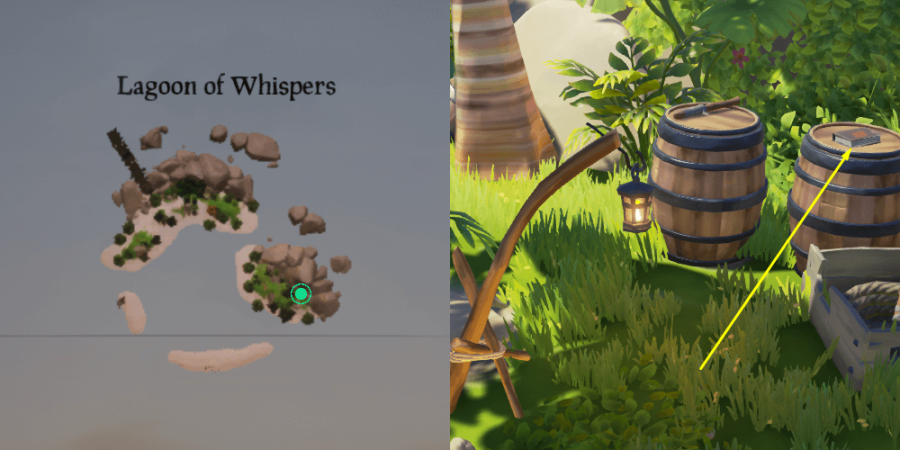 The location of the Journal on Lagoon of Whispers.