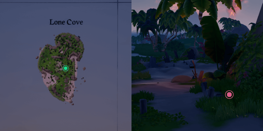 The location of the Journal on Lone Cove.