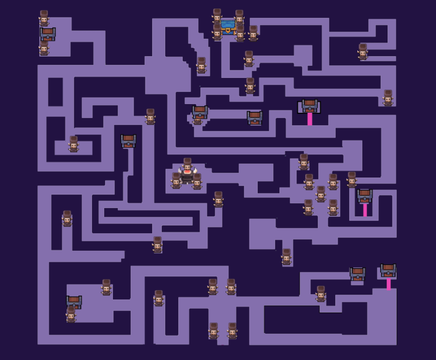 The map for the Skull Maze in Forager.